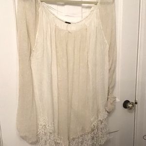 Free People Beautiful Lace Top XS